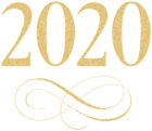 2020 Transparent Gold PNG Clip Art