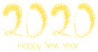 2020 Yelow Happy New Year PNG Clipart Image