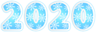 2020 with Snowflakes PNG Clipart Image