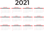 2021 Calendar Black PNG Clipart