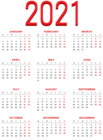 2021 Calendar Transparent PNG Clipart