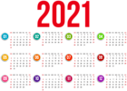 2021 Calendar US Transparent PNG Image