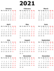 2021 Classic Transparent Calendar EU PNG Image