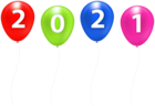 2021 Colorful Balloons Clip Art Image