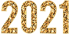 2021 Deco Gold PNG Clip Art Image
