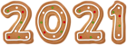 2021 Gingerbread Cookie Clipart