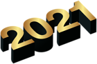 2021 Gold Black PNG Clip Art Image