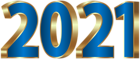 2021 Gold and Blue PNG Clipart Image