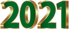 2021 Gold and Green PNG Clipart Image