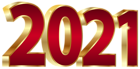 2021 Gold and Red PNG Clipart Image