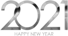 2021 Happy New Year Silver Clipart
