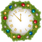 2021 New Year Clock Clip Art Image