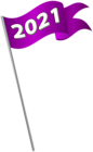 2021 Purple Waving Flag PNG Clipart