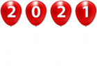 2021 Red Balloons Clip Art Image