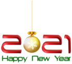 2021 Red Happy New Year PNG Clipart