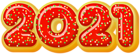 2021 Sweet Gingerbread PNG Clipart
