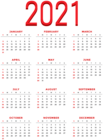 2021 US Calendar Transparent PNG Clipart