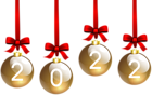 2022 Christmas Balls Transparent PNG Clip Art