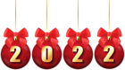 2022 Christmas Balls Transparent PNG Clipart