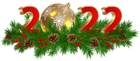 2022 Christmas Decoration PNG Clip Art Image