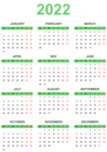 2022 EU Green Calendar Transparent Clipart | Gallery Yopriceville