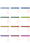 2022 EU color Calendar Transparent PNG Clipart