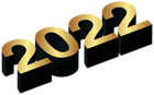 2022 Gold Black PNG Clip Art Image