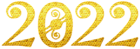 2022 Gold Deco PNG Clip Art Image