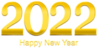 2022 Gold Happy New Year Clipart
