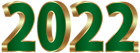 2022 Gold and Green PNG Clipart Image