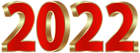 2022 Gold and Red PNG Clipart Image