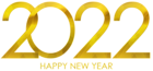 2022 Happy New Year Gold Clipart