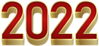 2022 Red Gold Text PNG Transparent Clipart