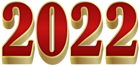 2022 Red Text PNG Transparent Clipart