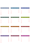 2022 color Calendar Transparent PNG Clipart