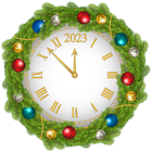 2023 New Year Clock PNG Clipart