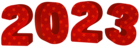 2023 Red Transparent PNG Clipart