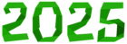 2025 Paper Style Green PNG Clipart
