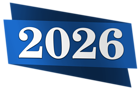 2026 Blue Banner Clipart