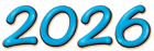 2026 Blue Clipart Image