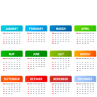 2026 Calendar Colorful Transparent PNG Image