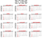 2026 Calendar Mtallic Transparent Image