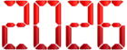 2026 Digital Red Transparent PNG Clipart