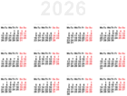 2026 EU Calendar PNG Clipart