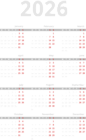 2026 EU Calendar Transparent PNG Clipart