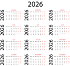 2026 EU Calendar Transparent PNG Image