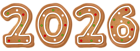 2026 Gingerbread Cookie Transparent Clipart
