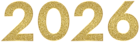 2026 Gold Large Clipart Image