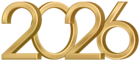 2026 Gold Transparent PNG Clipart