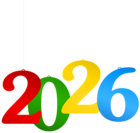 2026 Hanging Multicolor Clipart Image